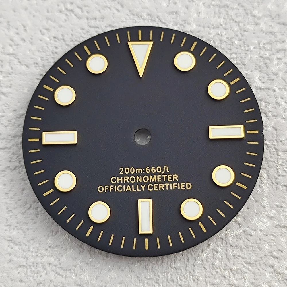 28.5mm new NH35 dial watch dial ice blue luminous dial suitable for NH35 NH36 movement watch accessories