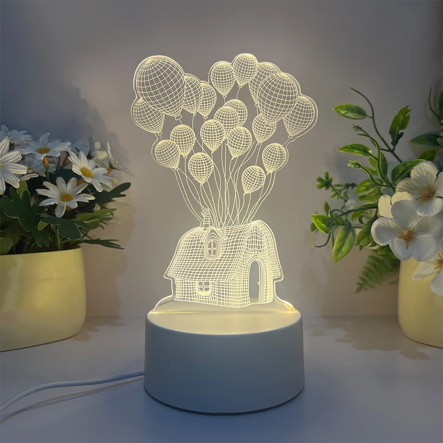 1PC romantic dream balloon House LED mini light - Mother\'s Day, Father\'s Day, Thanksgiving, birthday, holiday decoration warm li