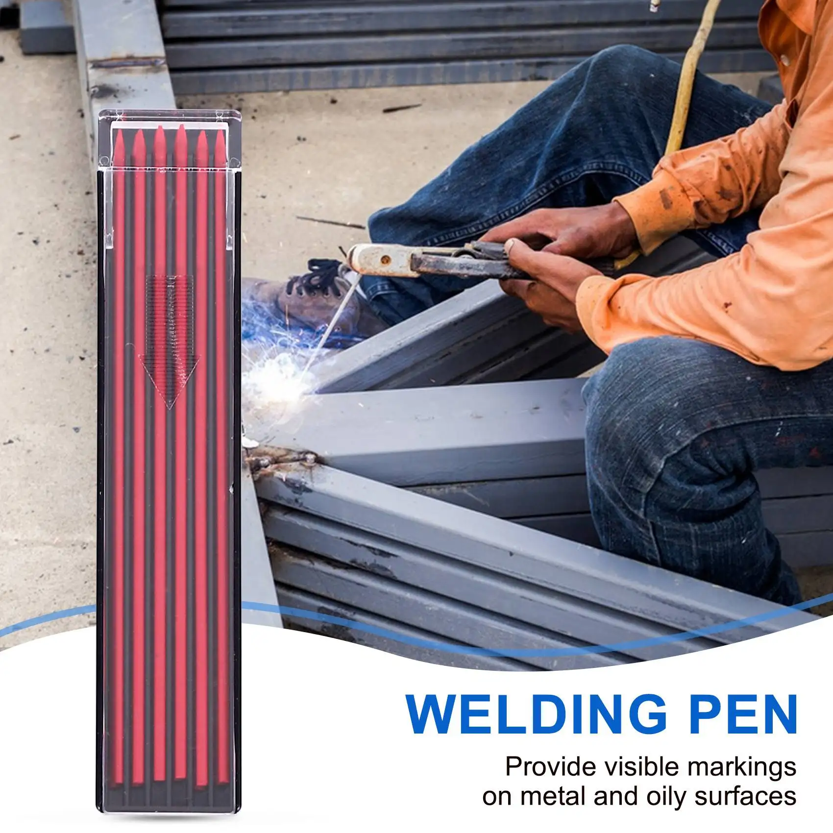 

Aug. 2 Pcs Mechanical Pencils Metal Welding Marker With 48 PCS Round Refills For Tube Pipe Fitter Welder