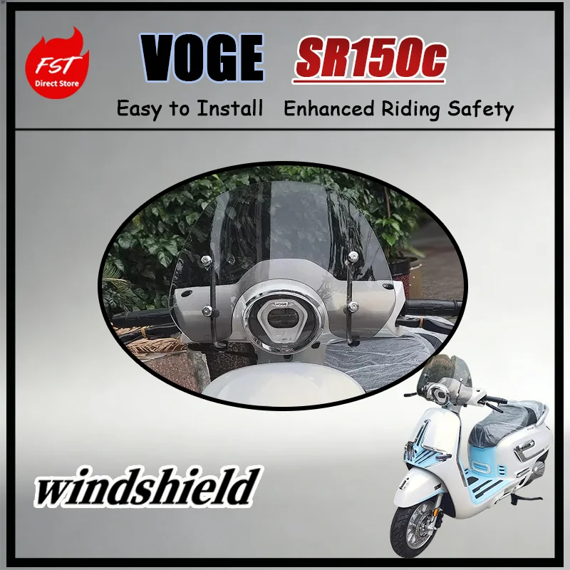 

FOR Voge SR150C Beethoven 150 Exclusive Retro Windshield Heightened Chest Protector Wind Deflector Premium PC Material