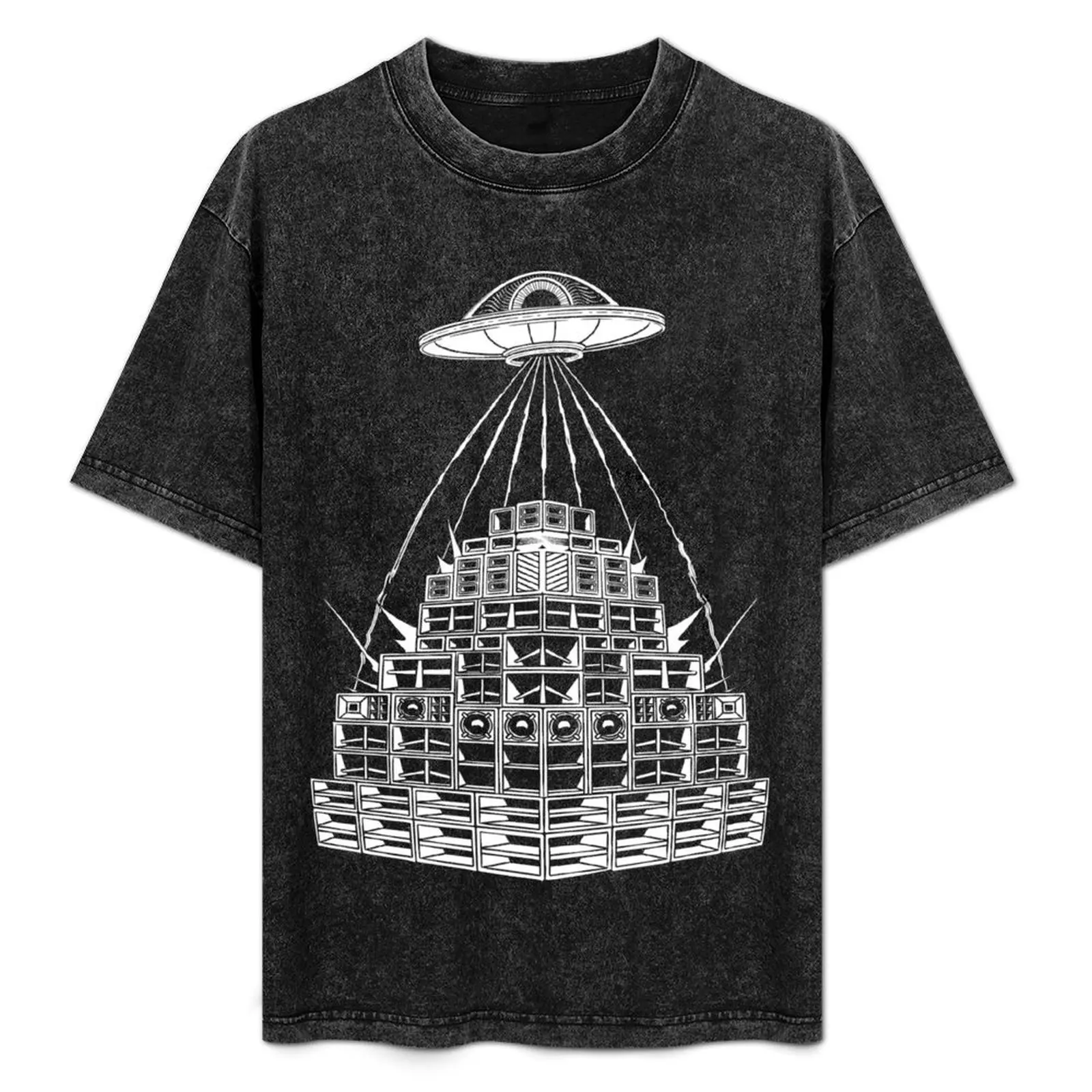 

DMT Alien UFO Sound System T-Shirt Plus Size Basic Short Sleeve Top