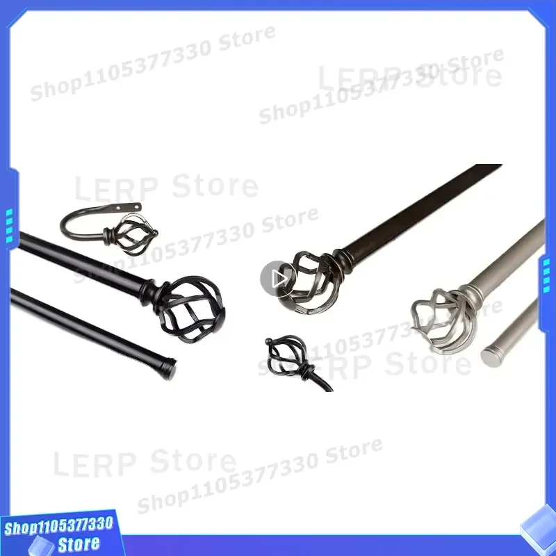 Heavy Duty Stainless Steel Telescopic Curtain Rod Modern Rotating Design for Bedroom Wedding Decor Shower Rail Adjustable