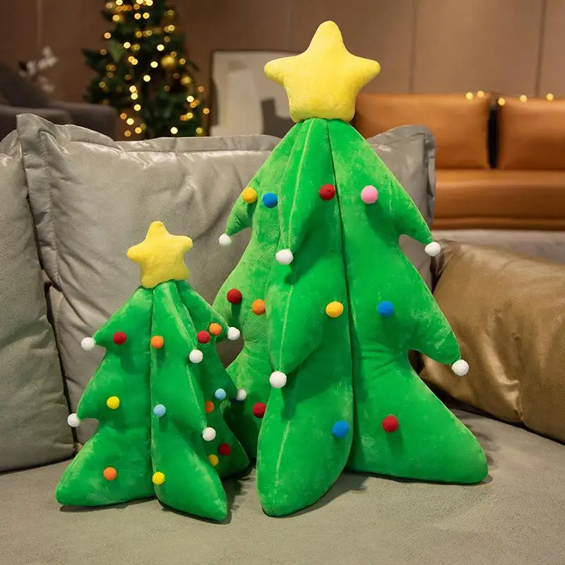 85CM Glowing and Singing Light Up LED Christmas Tree Plush Toys Cute Evergreen Pillow Dolls Wishing Trees Stuffed for Dress Up