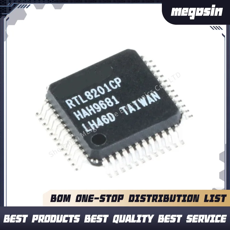 5pcs/lot RTL8201CP-VD-LF QFP48 RTL8201CP Ethernet controller chip
