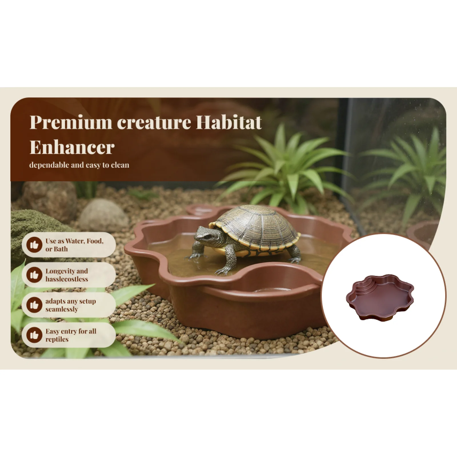 Plato para Terrario, Tazón de  - Water Dish Reptile reseña y precio