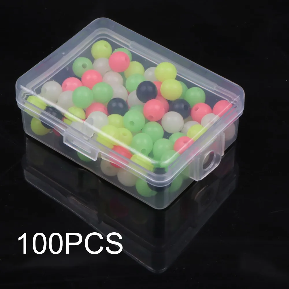 

Fishing Float Bead Plastic Lumi Beads Rig Attractor Available Rig Making Beads Sea Fishing Tackle With Box 6mm/8mm Best