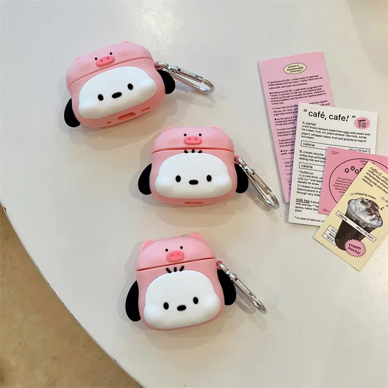 

For Airpods Pro 2 Case 2022,Sanrio Pochacco Pig 3D Cartoon Case For Airpods 3,Soft Silicone Earphone Cover For Airpods Pro Case