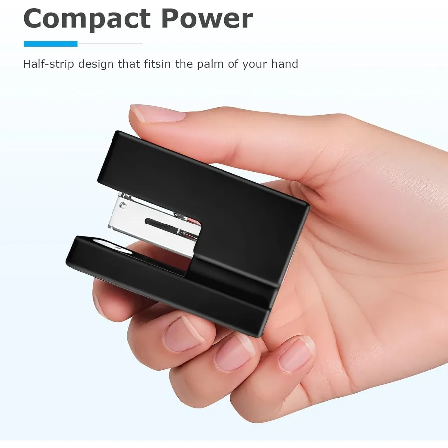 Mini cucitrice Piccola graffetta da scrivania carina Capacità di 25 fogli con 830 graffette e cucitrice da tavolo per ufficio scuola casa