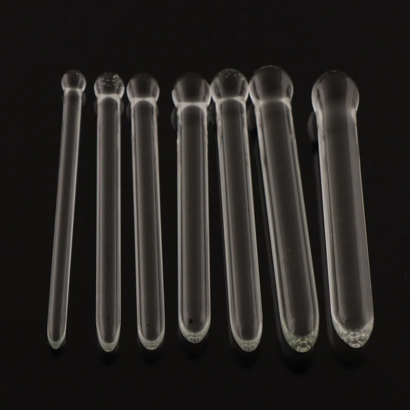 7 Size Penis Plug Glass Urethra Catheter Soft Male Masturbator Tube Urethral Stretcher Urethral Sound Dilator Adult Sex Toys 18+