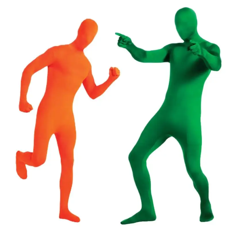 Spandex Stretch Full Jumpsuit for Men and Women,Black Zentai Suit,Halloween Carnival Skin Tight Suit,Disappearing Man Cosplay image 5