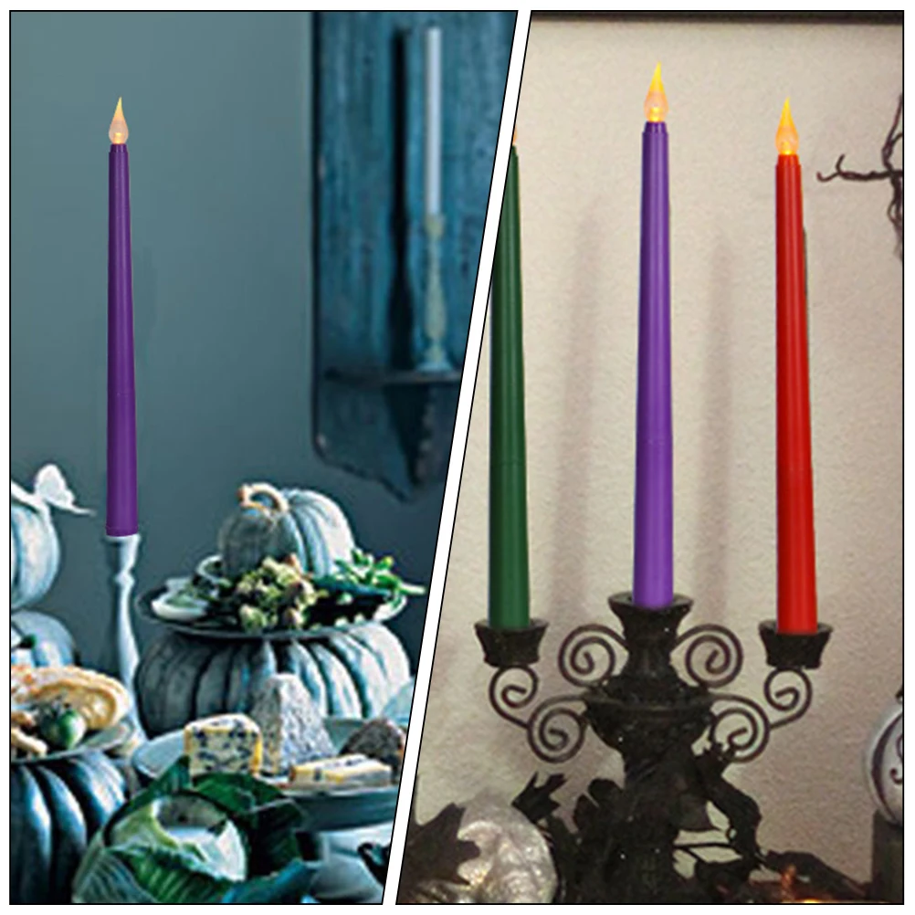 

12 Pcs LED Lights Operated Flameless Christmas Decor Taper C les Long C Christmas Holiday Decor