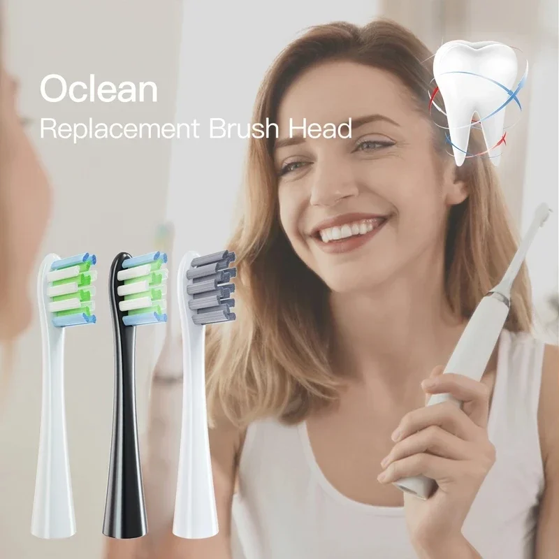 4/12 Pcs Replaceable Brush Heads for Oclean X/ X PRO/ Z1/ F1/ One/ Air 2 /SE Sonic Electric Toothbrush Bamboo toothbrush Adult T