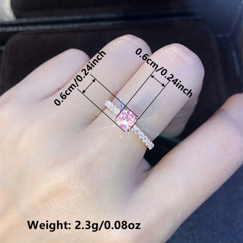 Huitan Klassisches 4-Krallen-Design, rund, Zirkonia, für Damen, Hochzeit, Verlobungsringe, 3 Farben erhältlich, zurückhaltender Brautschmuck, heißer Verkauf – Detail 20