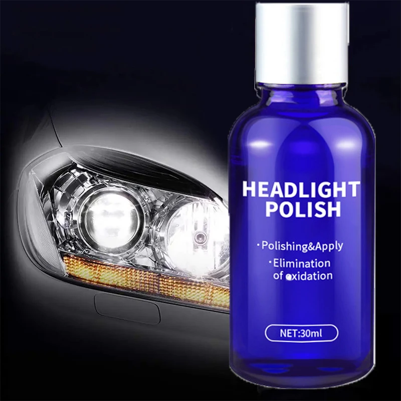 Car Headlamp Repair Fluid Tools Set Headlight Retreading Light Scratch Yellowing Polishing Agent Auto Repair Accessories 10/30mL