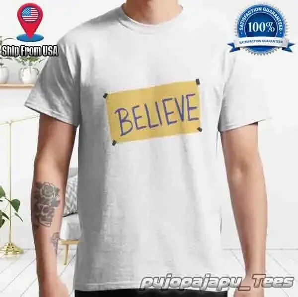 New Item Believe Ted American Funny Logo Men's T-Shirt Size S-5XL