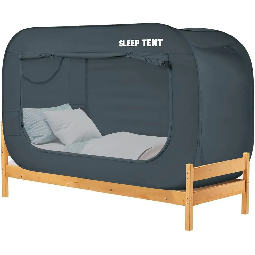 

Twin Size Breathable Privacy Bed Tent with Mosquito Mesh for Indoor Use - Blue