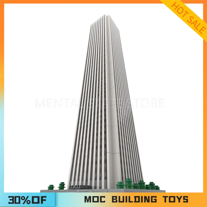 1927PCS Customized MOC Aon Center Chicago (Amoco Building) Building Blocks Technology Bricks Creative Assembly Toy Holiday Gifts