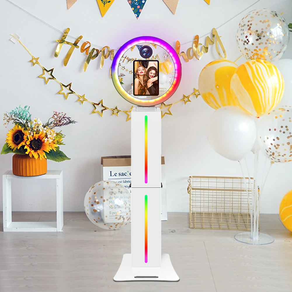 LED DSLR Photobooth Selfie Machine For 9.7'' 10.2'' 10.5'' 11'' iPad and 12.3'' Surface Pro Pad Camera Photo Booth