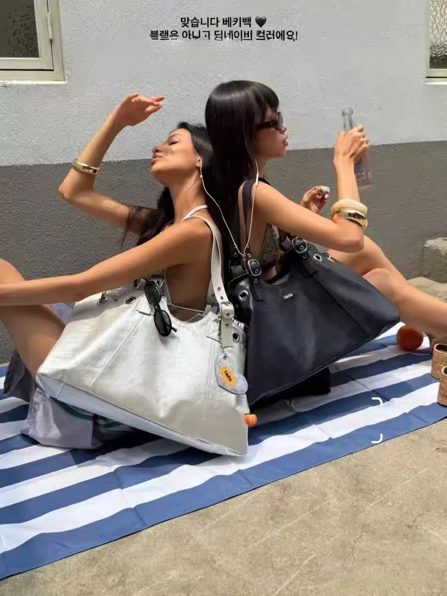 

Большая сумка-тоут Capaci, женская пригородная сумка подмышки Hieta, новинка 202, корейская модная сумка на одно плечо, чистый цвет