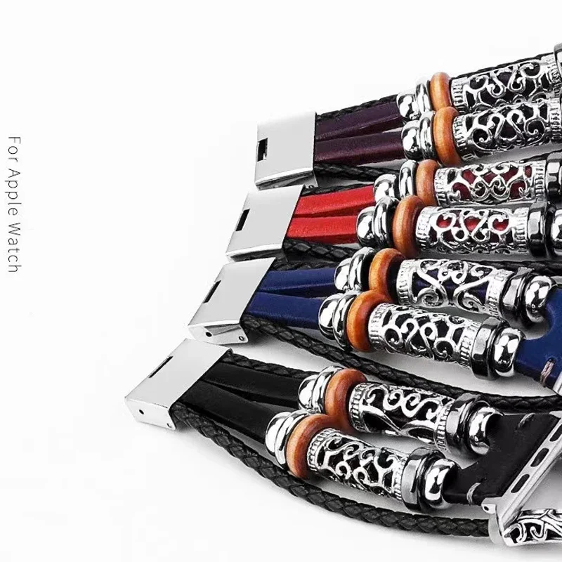 سوار ساعة أبل إبداعي بدائرتين ، مناسب لساعة أبل 2 ، 3 ، 4 ، 5 ، 6 ، 7 جيل ، شخصية