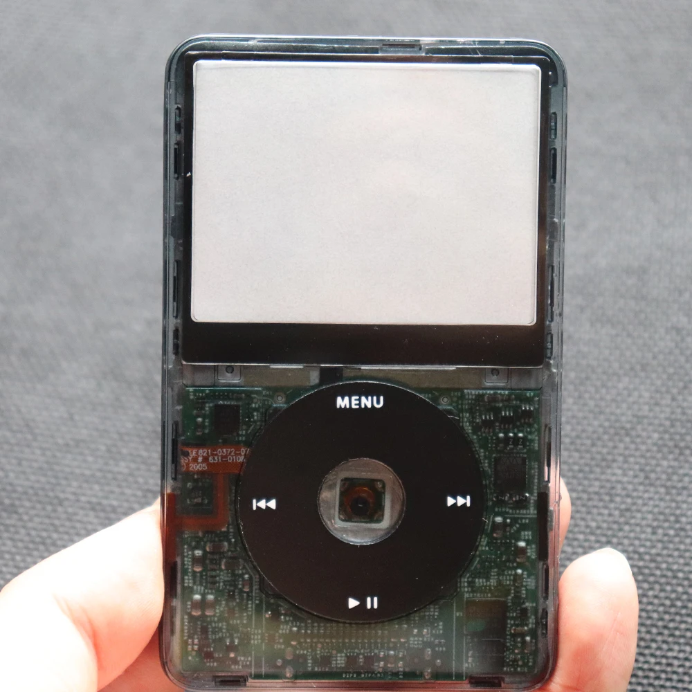 Transparente Frontplatte mit Mittelknopf für iPod Video 5. Generation 30GB 60GB 5.5. Generation 30GB 80GB Kunststoffgehäuse – Detail 14