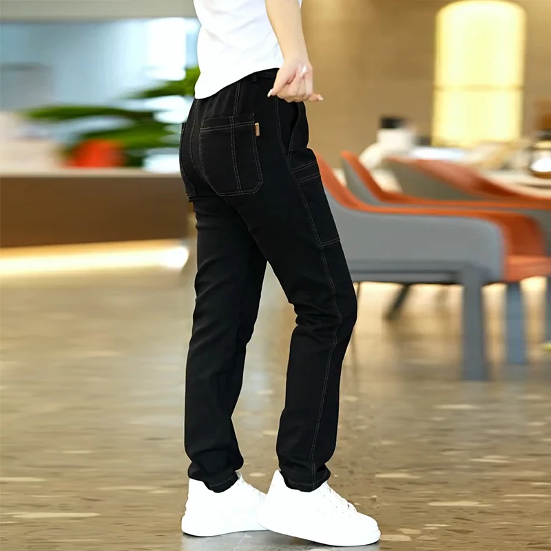 Spring and Autumn Wear Pants Men's Fashion Brand Elastic Multi-Bag  Straight Sports Fitness Casual Trousers