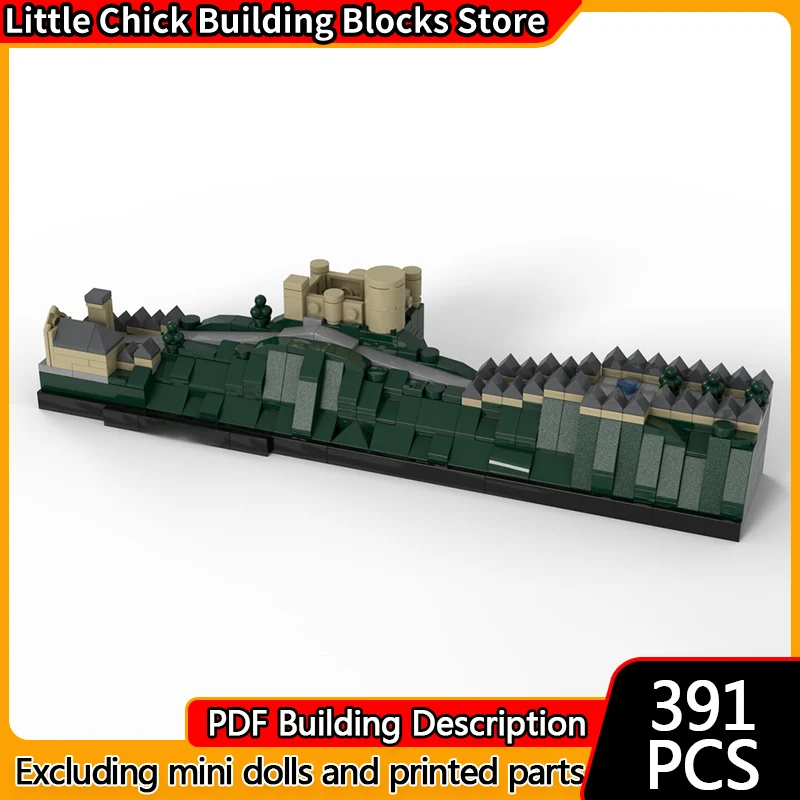 스트리트 뷰 모델 MOC 빌딩 블록 중세 마을 건축 모듈형 기술 어린이 휴일 선물 조립 장난감 세트