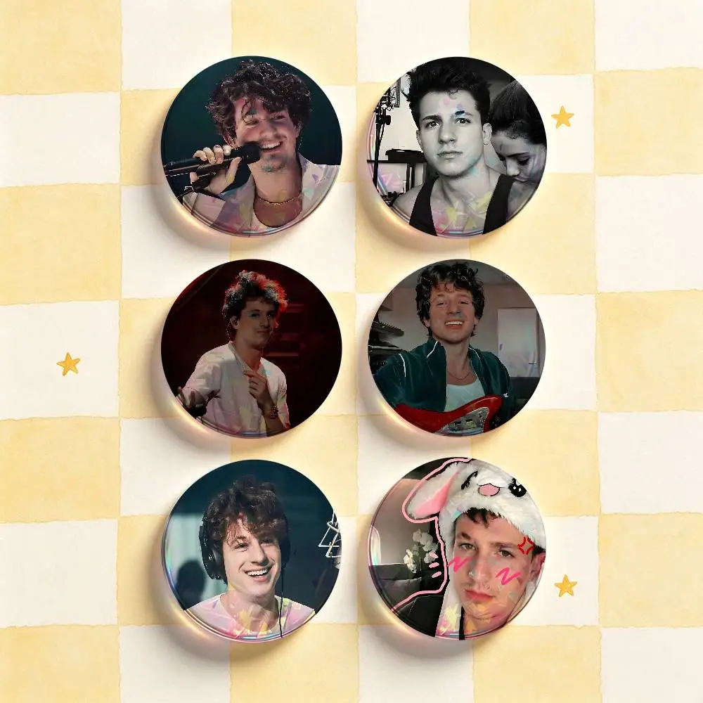 C-Charlie Puth Badges 25 32 44 58 75 mm Round Customizable Wholesale Fan goods Self-made fan freebies