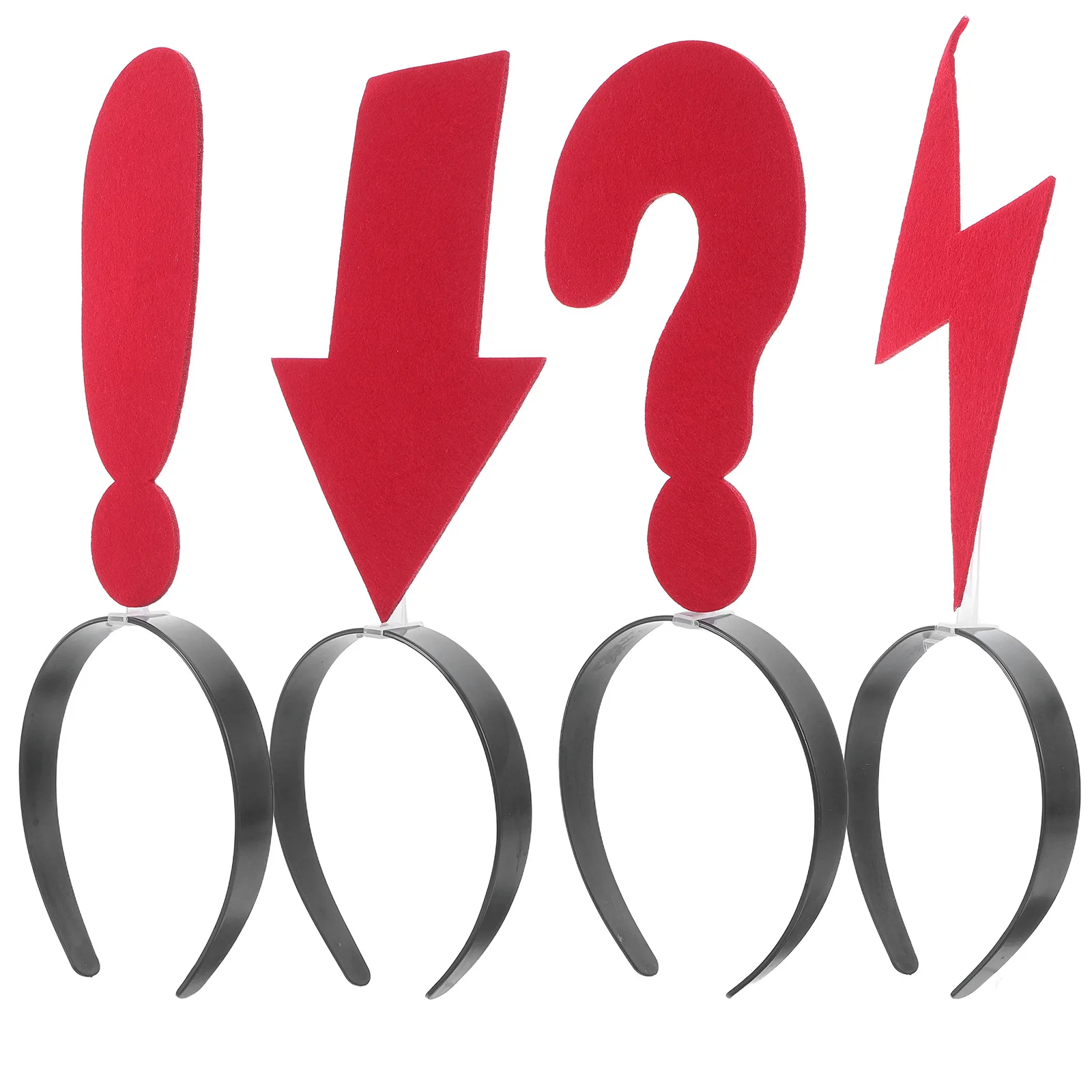 

Набор из 4 забавных повязок на голову с символами: милые повязки с восклицательными знаками для веселых вечеринок, свадеб и дней рождения