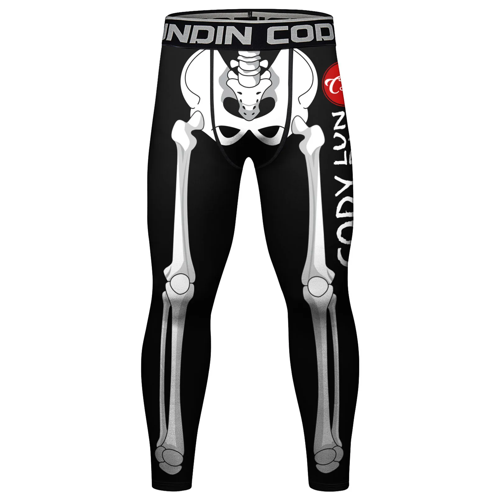 Cody Lundin Men Grappling Compression Pants Strapless Legging Running Custom Muay Thai Jiu Jitsu BJJ Spats Fitness Trousers Men