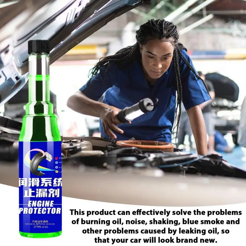 

Car Engine Oil Stop Leak Additive 177ml Engine Oil Burning Leak Repair Additive Seal Activator Leak Stop Agent Car Accessories