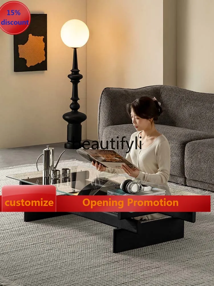 

Coffee table solid wood rectangular living room home modern simple ash wood sofa corner table G1218