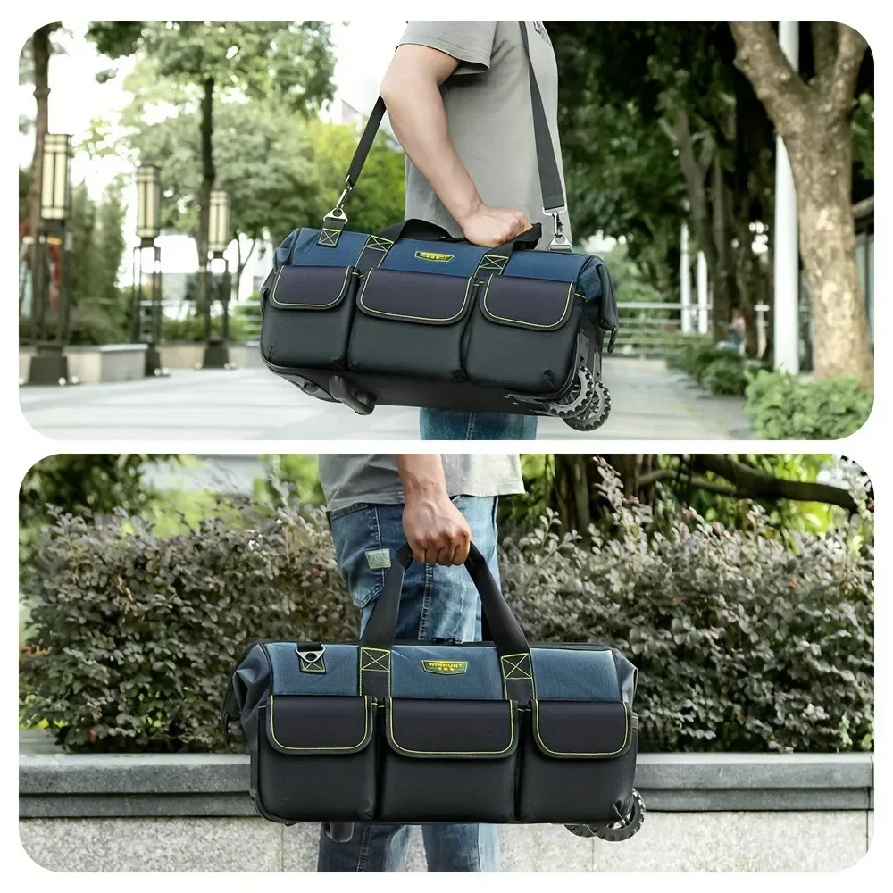 New Multifunctional Carpenter Carrier Tools Bag with Wheels Electricians Professional Tool Bag Tools Camping Storage Accessories