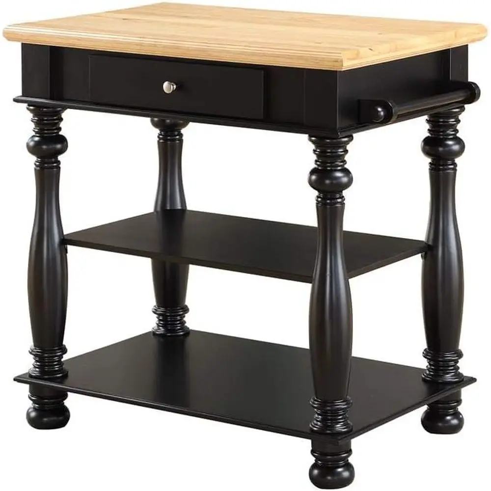 

Черный кухонный остров с отделкой под березу