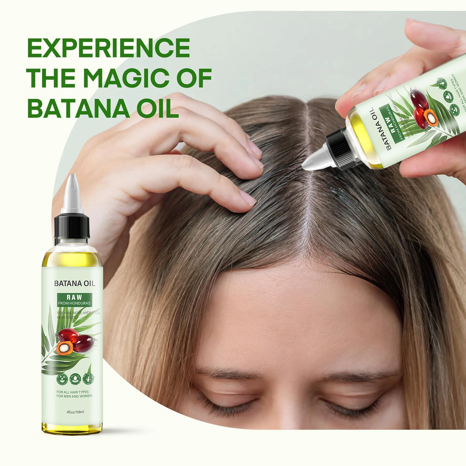 Batana Nourishing Hair Oil Hair Strengthen Repair Split Ends Damage Increase Hair Thickness Smoothness Dense Hair Essential Oil