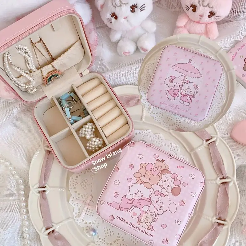 

Kawaii Anime Mikko Series Mini Jewelry Box Portable Storage For Necklaces Rings Girls Gift Toy Hobbies Action Figure Accessories