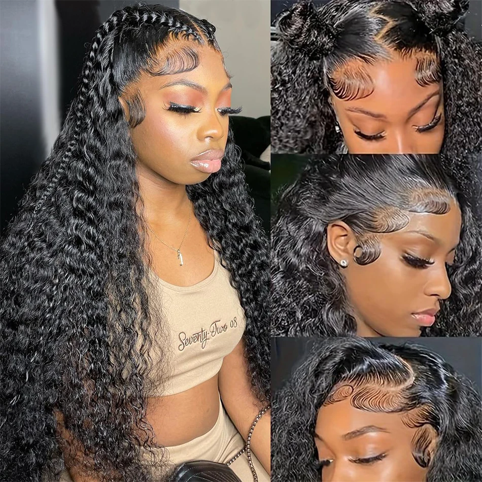 

Wet And Wavy Curly Lace Front Human Hair Wig Brazilian 13x4 Lace Frontal Human Hair Wigs For Black Women Virgin Huma Hair Wig