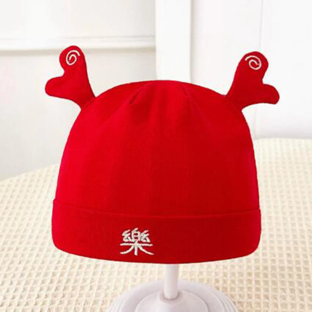 

Baby Bonnet Girls Spring Cotton Double Layer Baby Boy Hat Red Color Unisex Newborn Hospital Caps