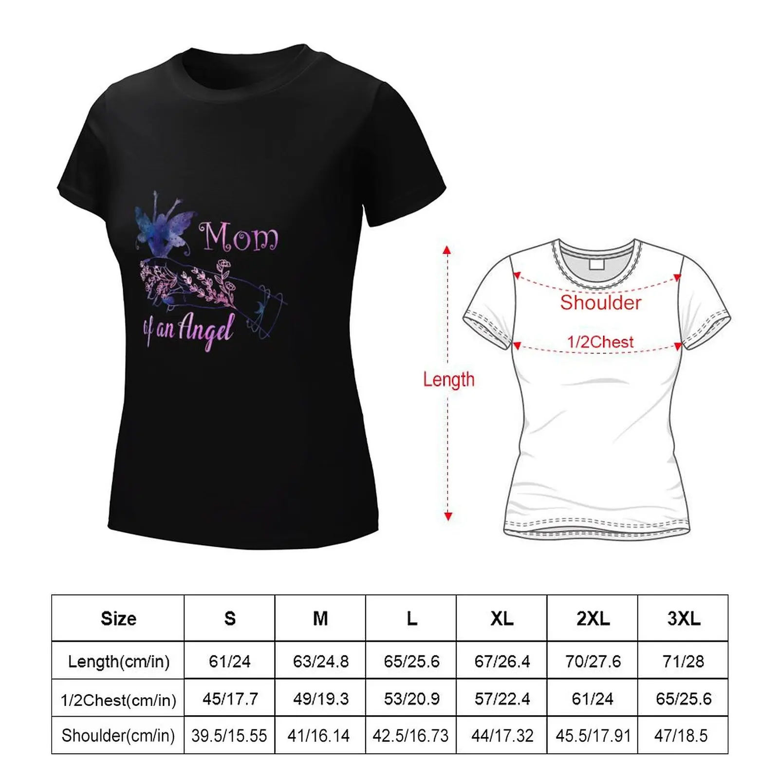 Mom Of An Angel T-Shirt summer top anime clothes kawaii clothes clothes for Women