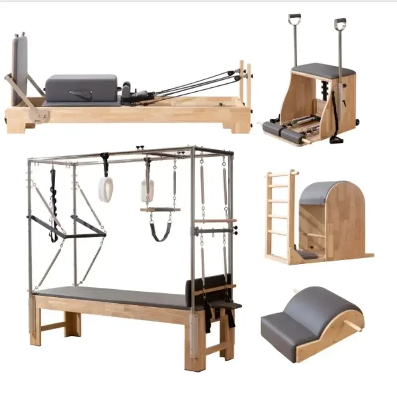 Casa ginásio profissional yoga treinamento cama equipamentos de madeira fitness equilíbrio máquina exercício carvalho pilates reformador