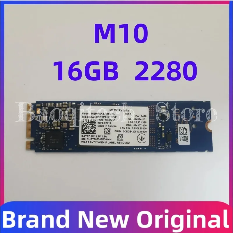 Free Shipping 4 10 PCS M10 M.2 2280 SSD 16GB PCIe M.2 2280 NVMe Internal Solid State Drive For Intel Optane  Acceleration card