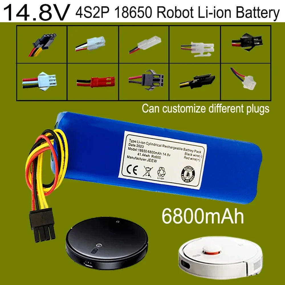 

Cleaning robot battery New 14.8V 6800mAh Battery for XiaoMi Lydsto R1 / G2 ,for Lenovo T1 Pro, T1S Pro Robot Vacuum Cleaner