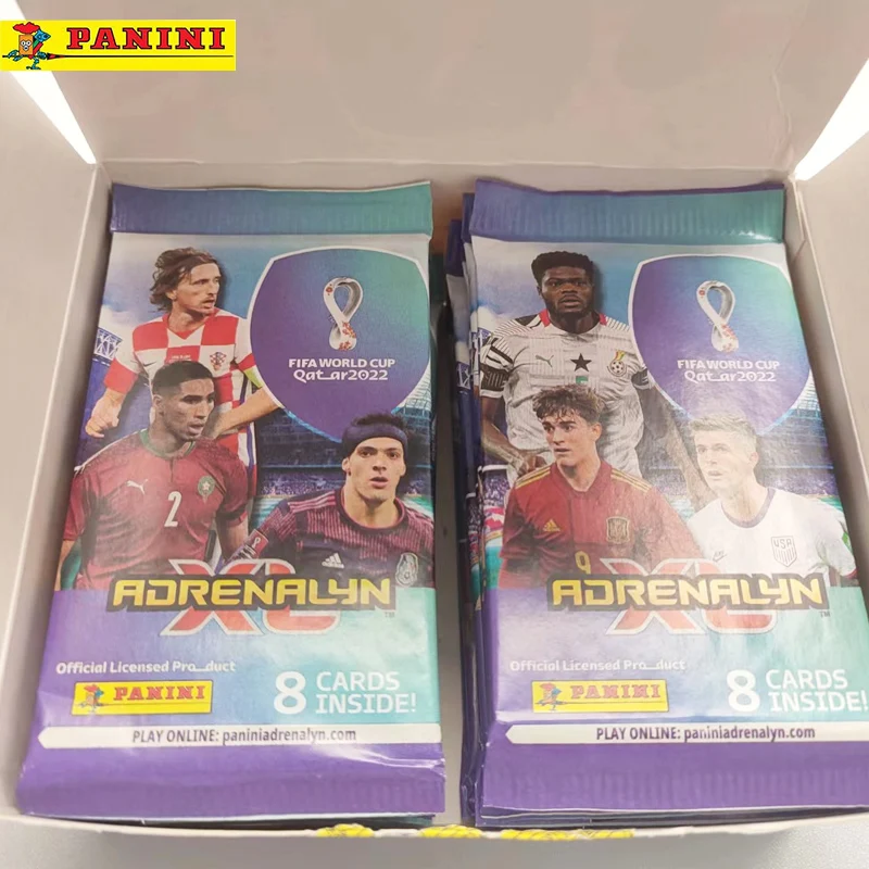 2022 Panini Football Star Cards Box Qatar World Cup Soccer Star Collection Messi Ronaldo Footballer Limited Fan Cards Box Set