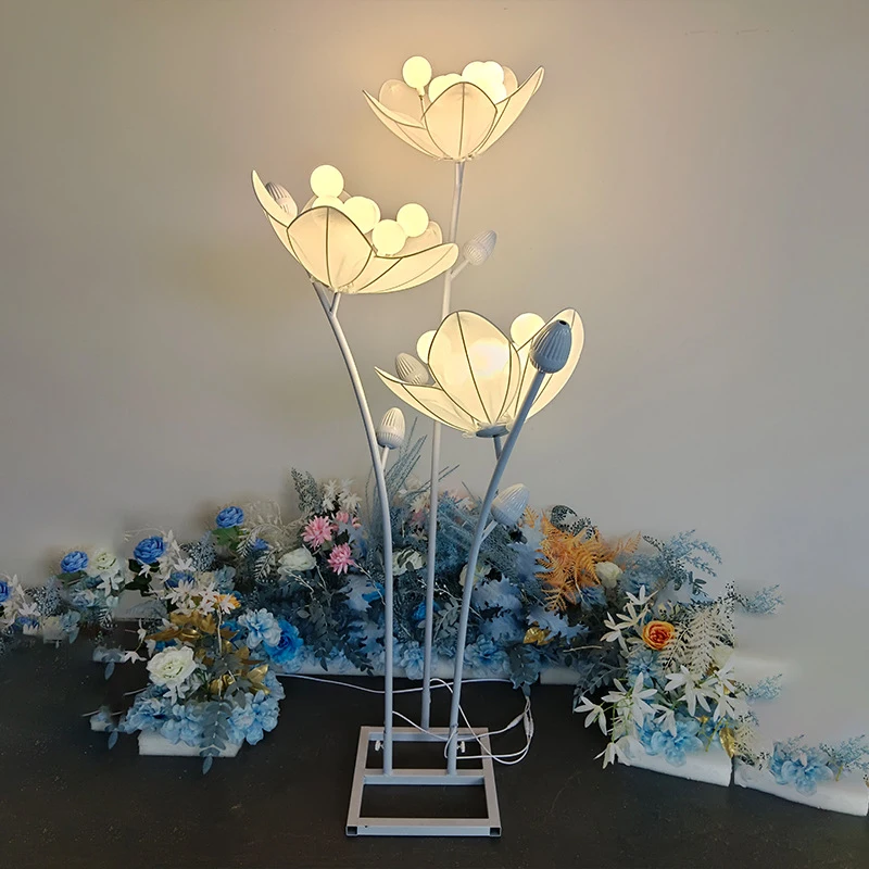 Plly moderne Blume Hochzeit Lichter festliche atmos phä rische Licht für Party Bühne Straße führen Hintergrund dekoration