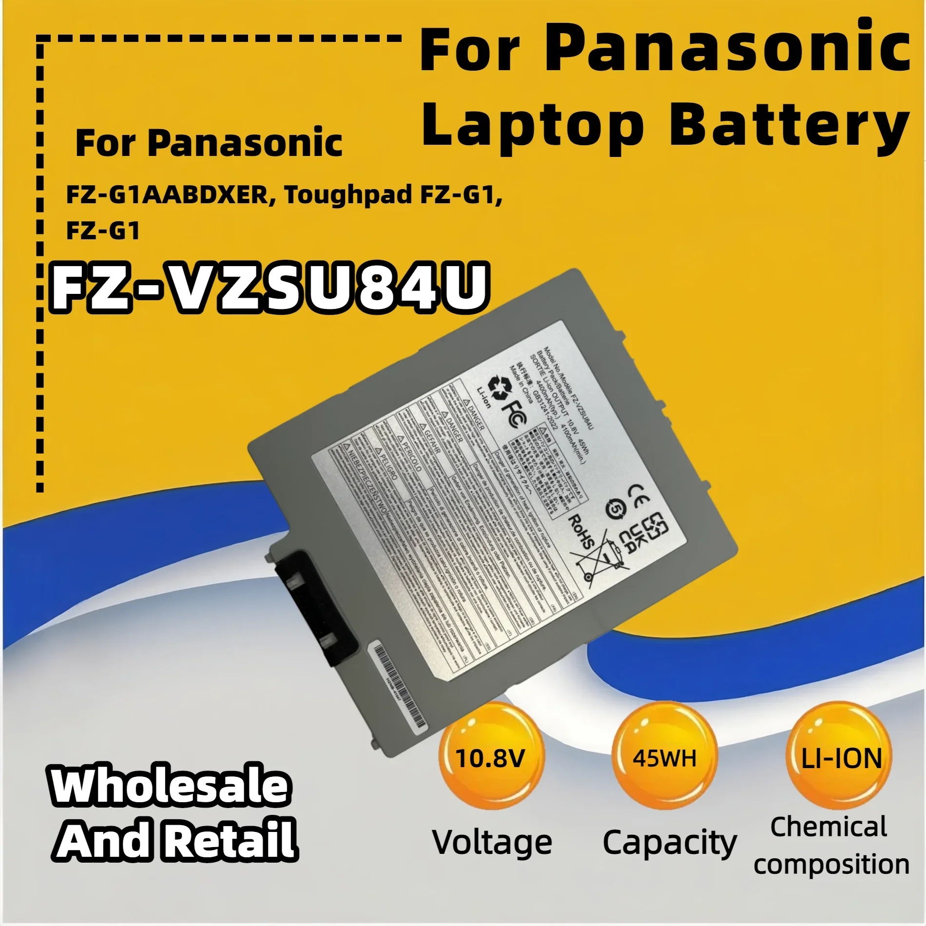 FRLESUI NEW! FZ-VZSU84U FZ-VZSU88U Original Laptop Battery For Panasonic Toughbook G1 FZ-VZSU84A2U FZ-G1 FZ-VZSU84R