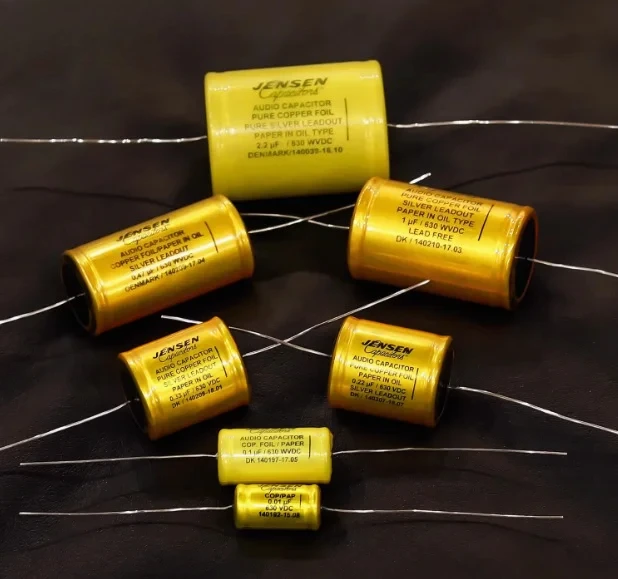 Original Denmark JENSEN Audio capacitor，Copper foil oil-immersed aluminum tube capacitor 200V 630V