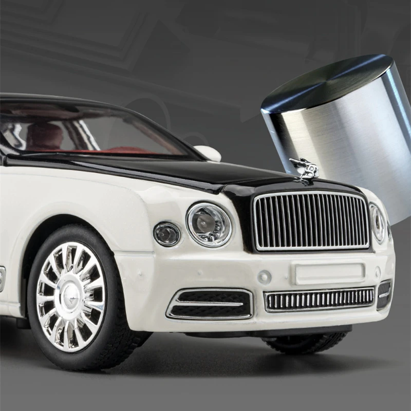 1:24 Mulsanne Alloy Luxy Car Model Diecasts & Toy Vehicles Metal Car Model Simulation Sound and Light Collection Childrens Gifts