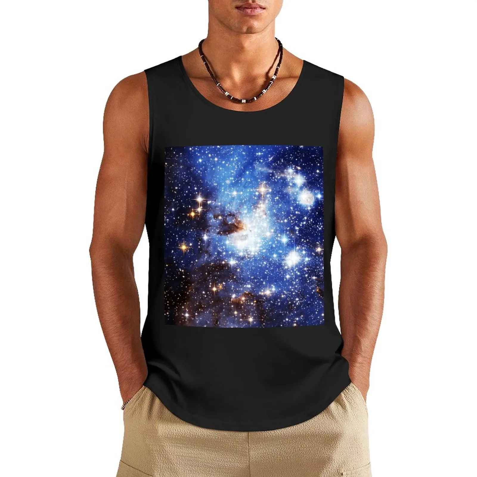 

Blue Galaxy 3.0 Tank Top Men's summer clothes 2025 Short sleeve Men's gym t-shirts