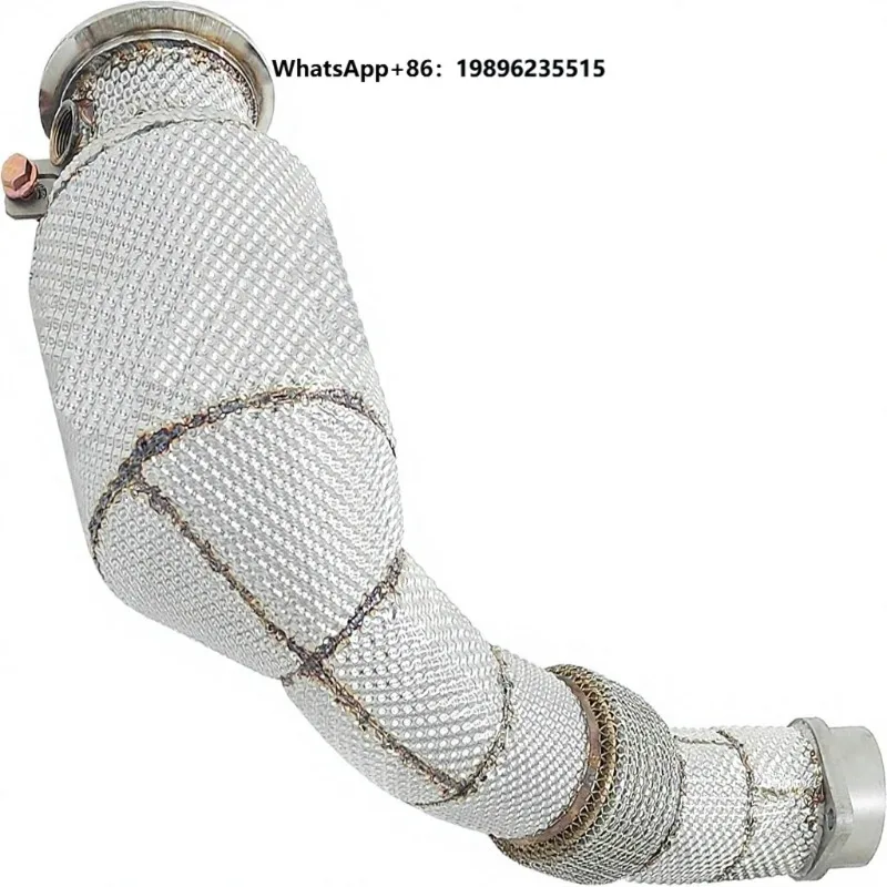OEM Factory High Performance  Downpipe for G05 G06 G07 X5 X6 X7 M60i S68 4.4TT V8 2023- Heat Shield Cat Exhaust System