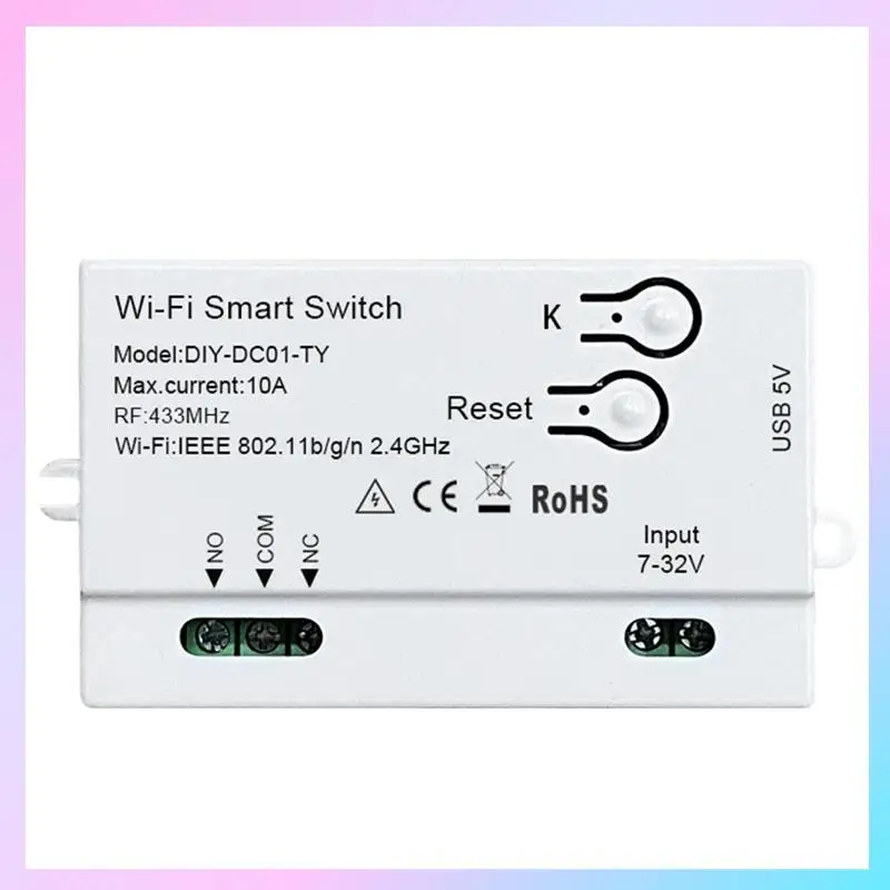 

T23C Tuya Wi-Fi Smart Switch DIY Таймер 1CH 7-32V USB 5V 2.4G Wi-Fi Smartlife Модуль домашней автоматизации для Alexa Google Home IFTT